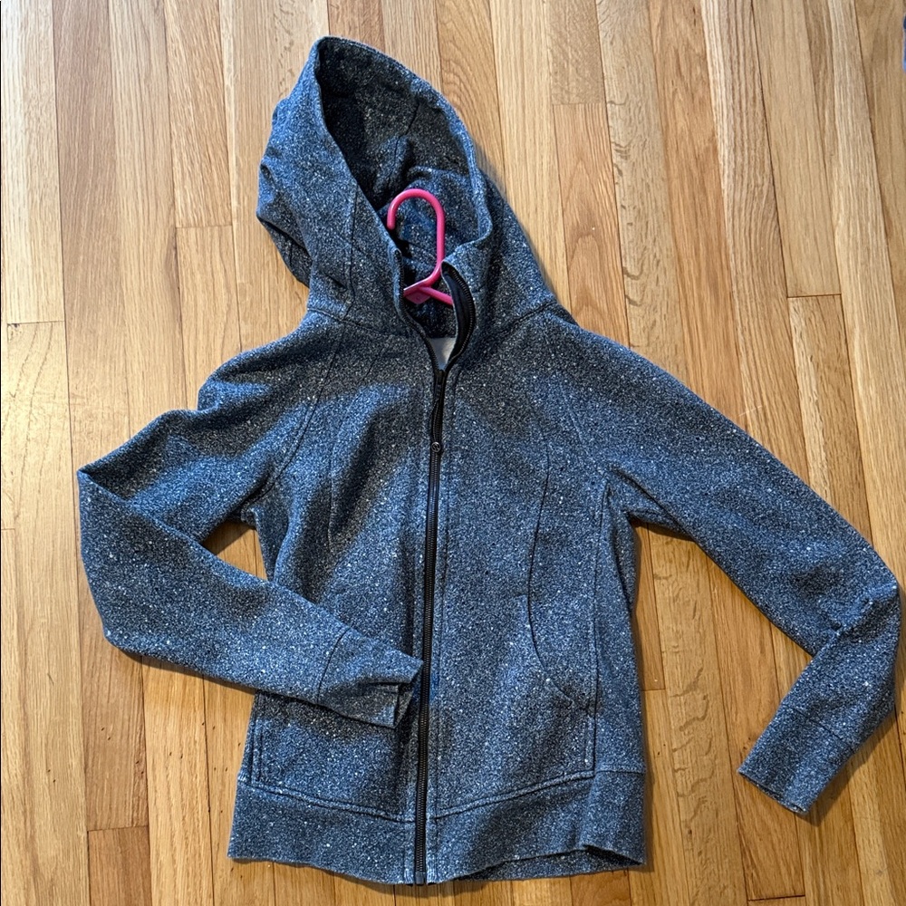lululemon athletica Women's Speckled Gray Heather Hooded Zip Jacket